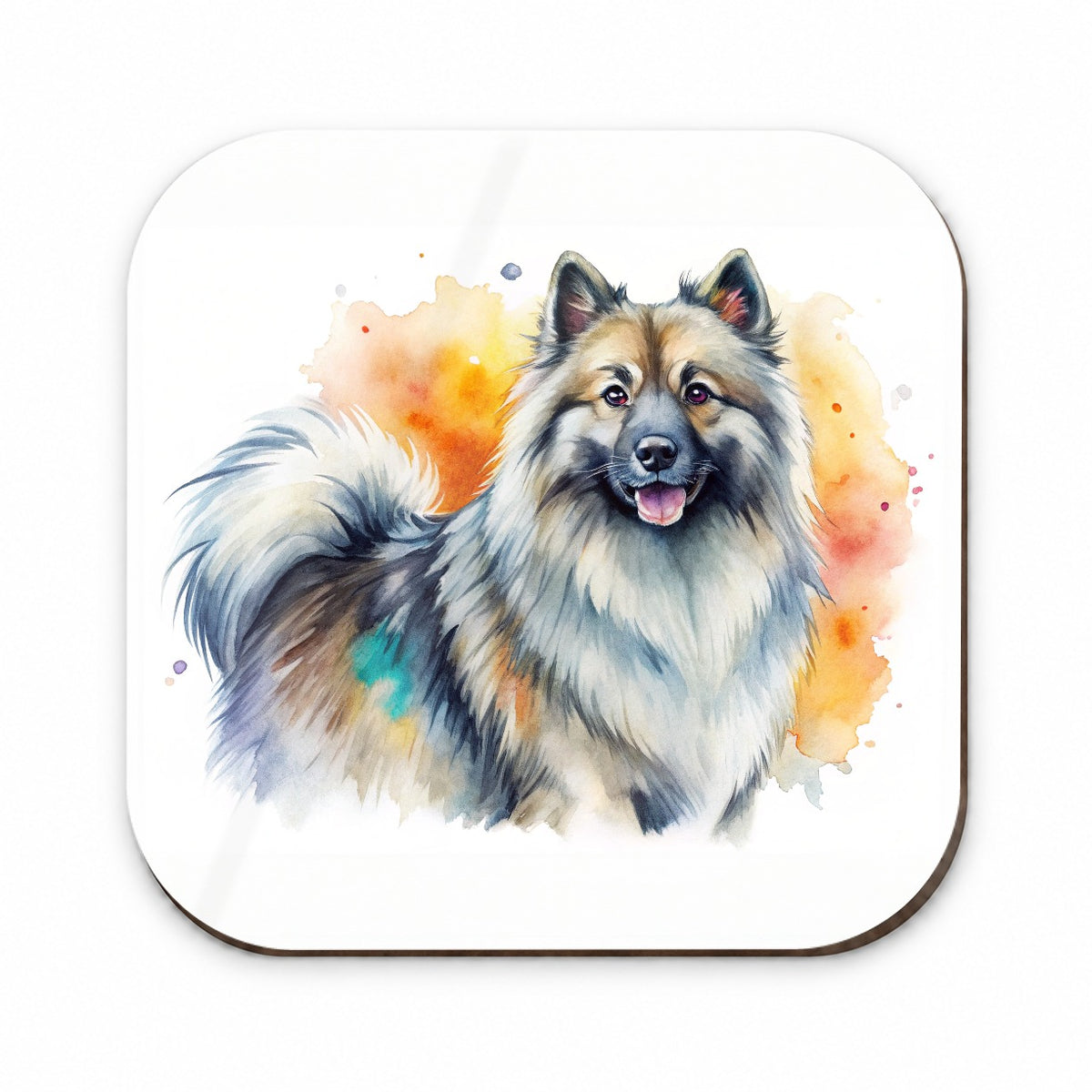 Keeshond Dog Watercolor Style Fridge Magnet