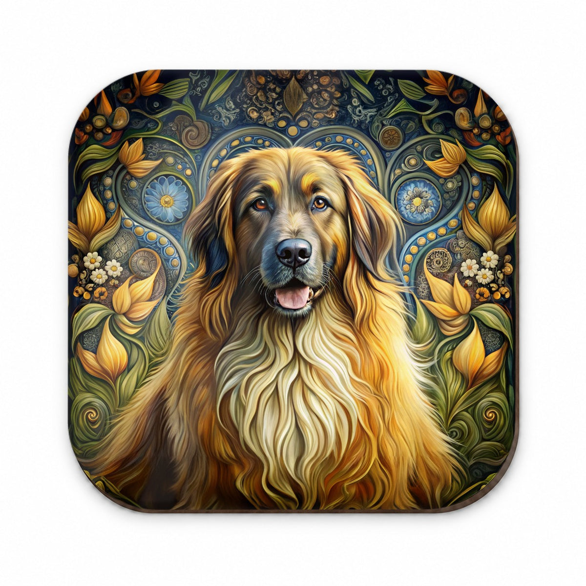 Leonberger Dog Art Nouveau Fridge Magnet