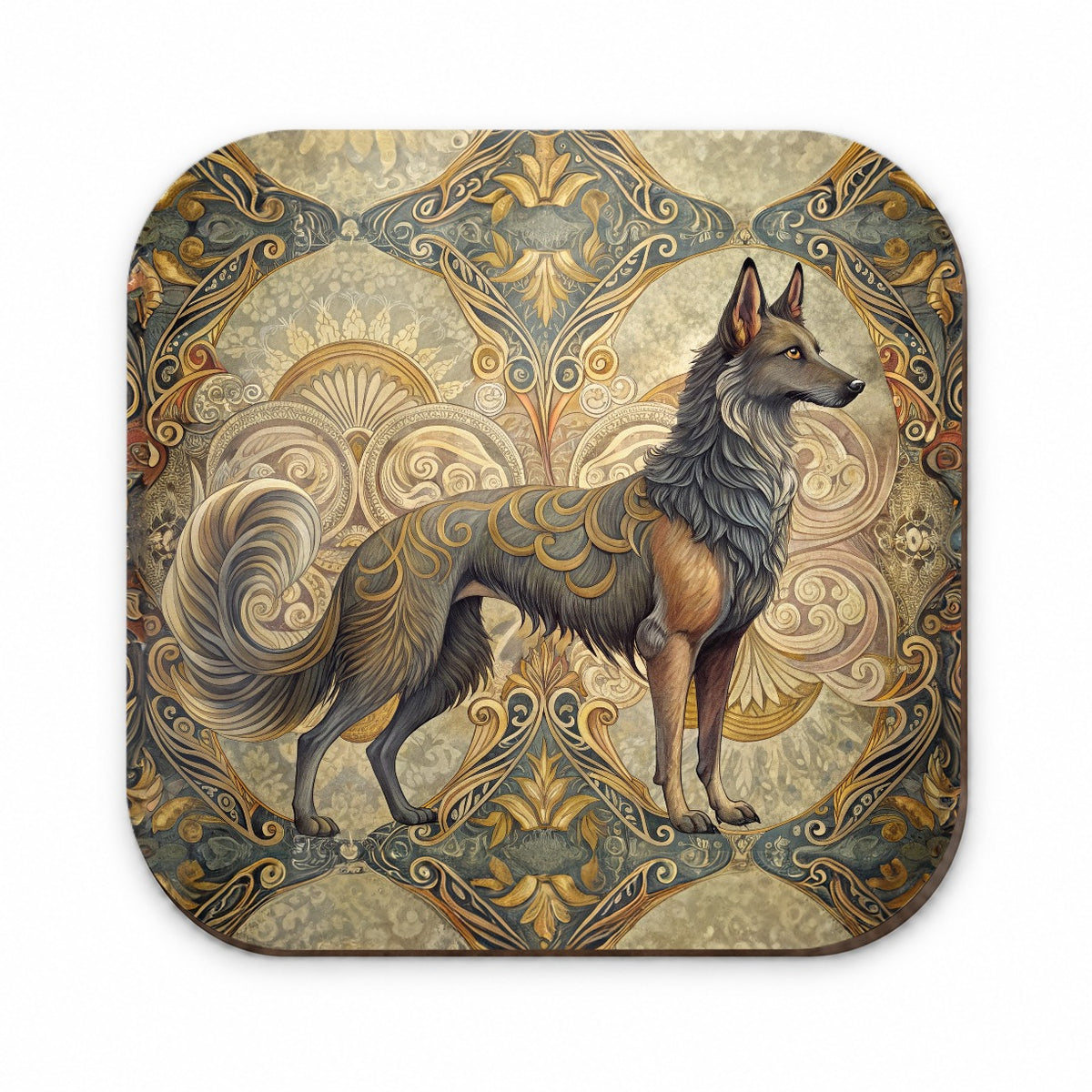 Mudi Dog Art Nouveau Fridge Magnet
