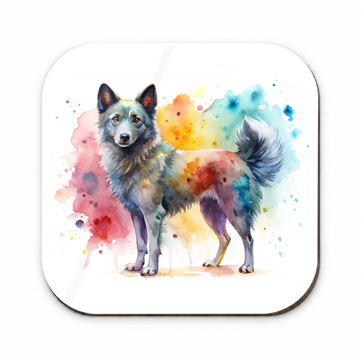 Mudi Dog Watercolor Style Fridge Magnet