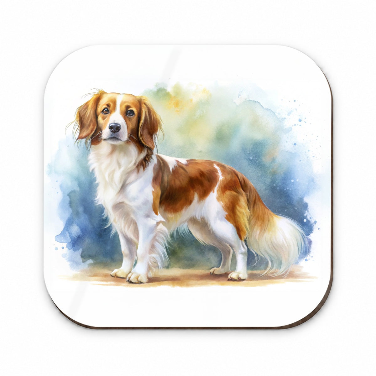 Nederlandse Kooikerhondje Dog Watercolor Style Fridge Magnet