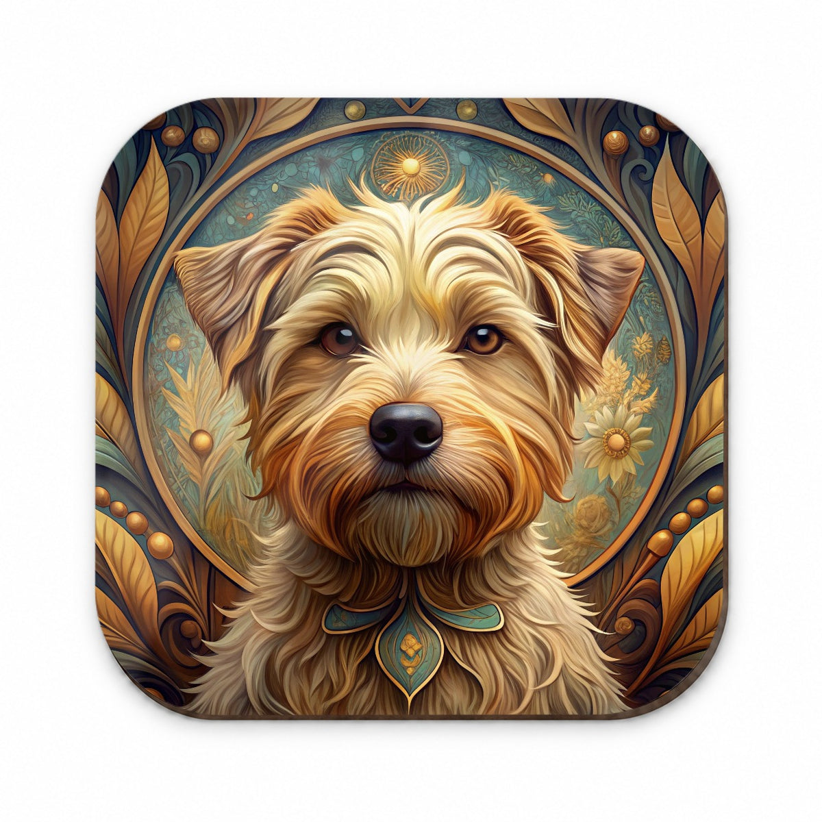 Norfolk Terrier Dog Art Nouveau Fridge Magnet