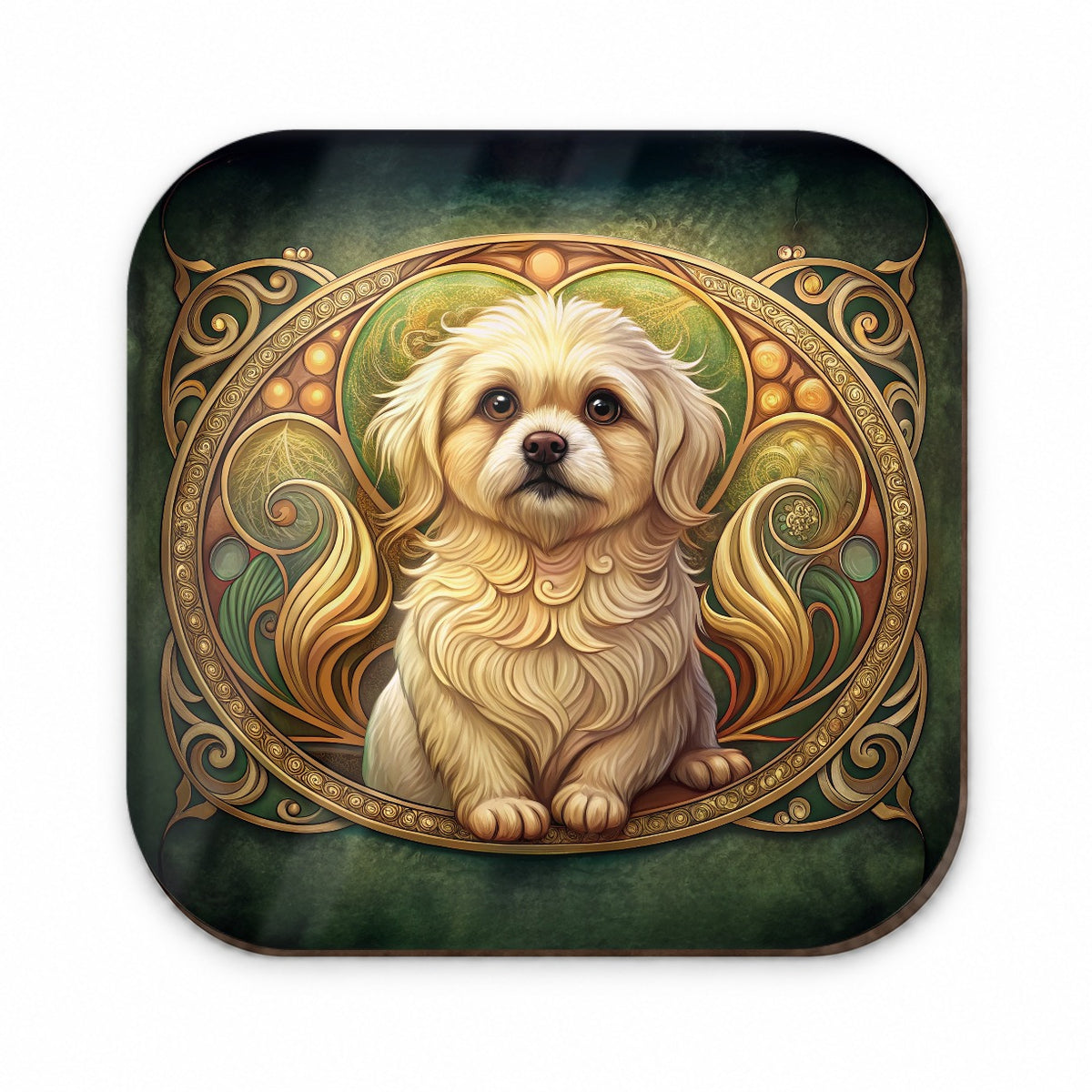 Pekapoo Dog Art Nouveau Fridge Magnet