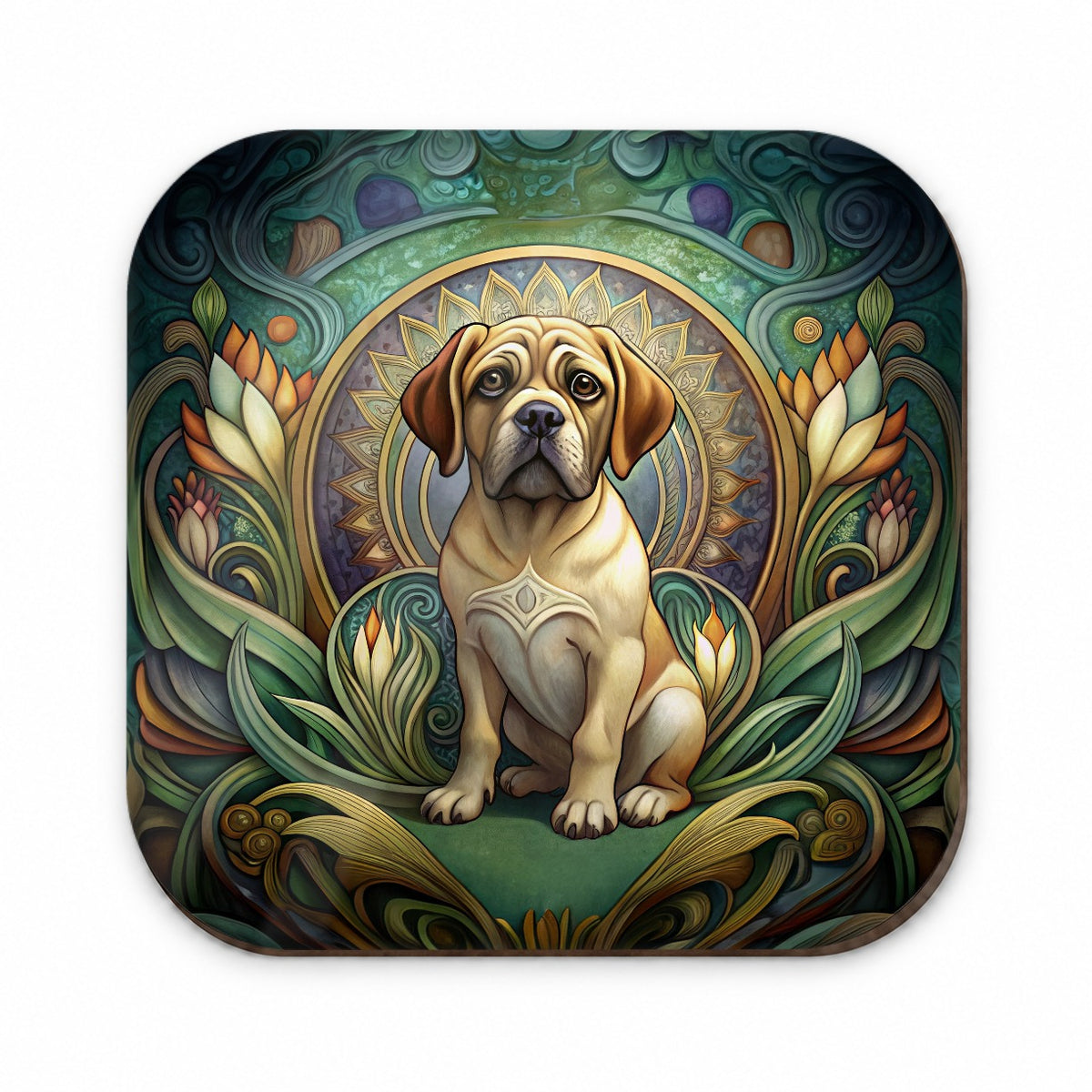 Puggle Dog Art Nouveau Fridge Magnet