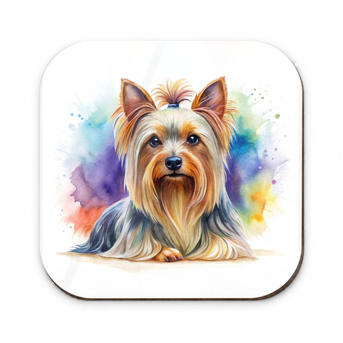 Silky Terrier Dog Watercolor Style Fridge Magnet