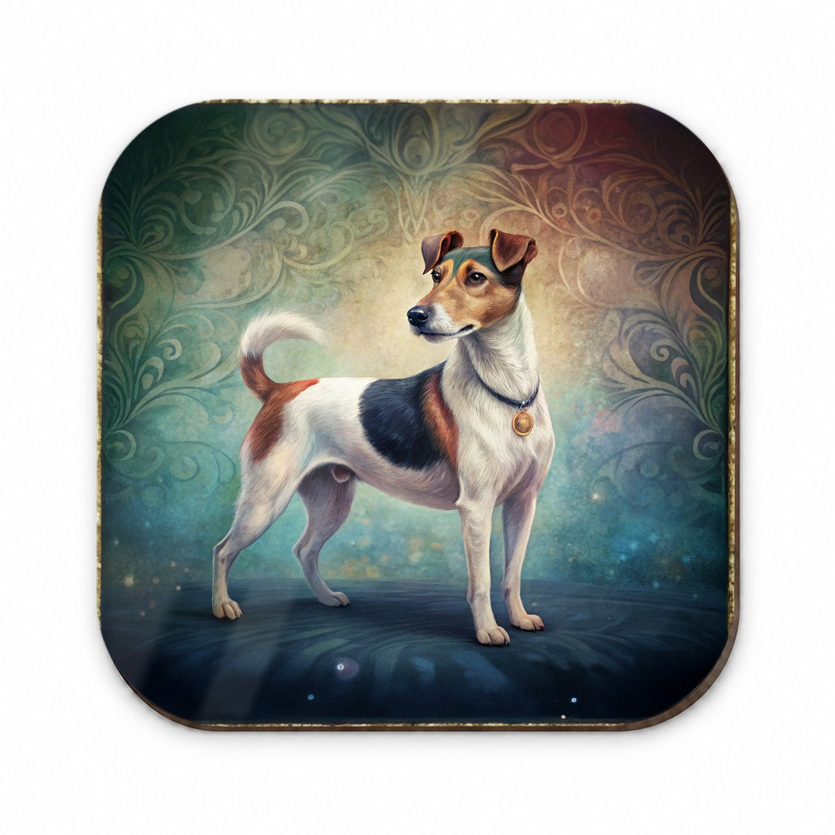 Smooth Fox Terrier Dog Art Nouveau Fridge Magnet