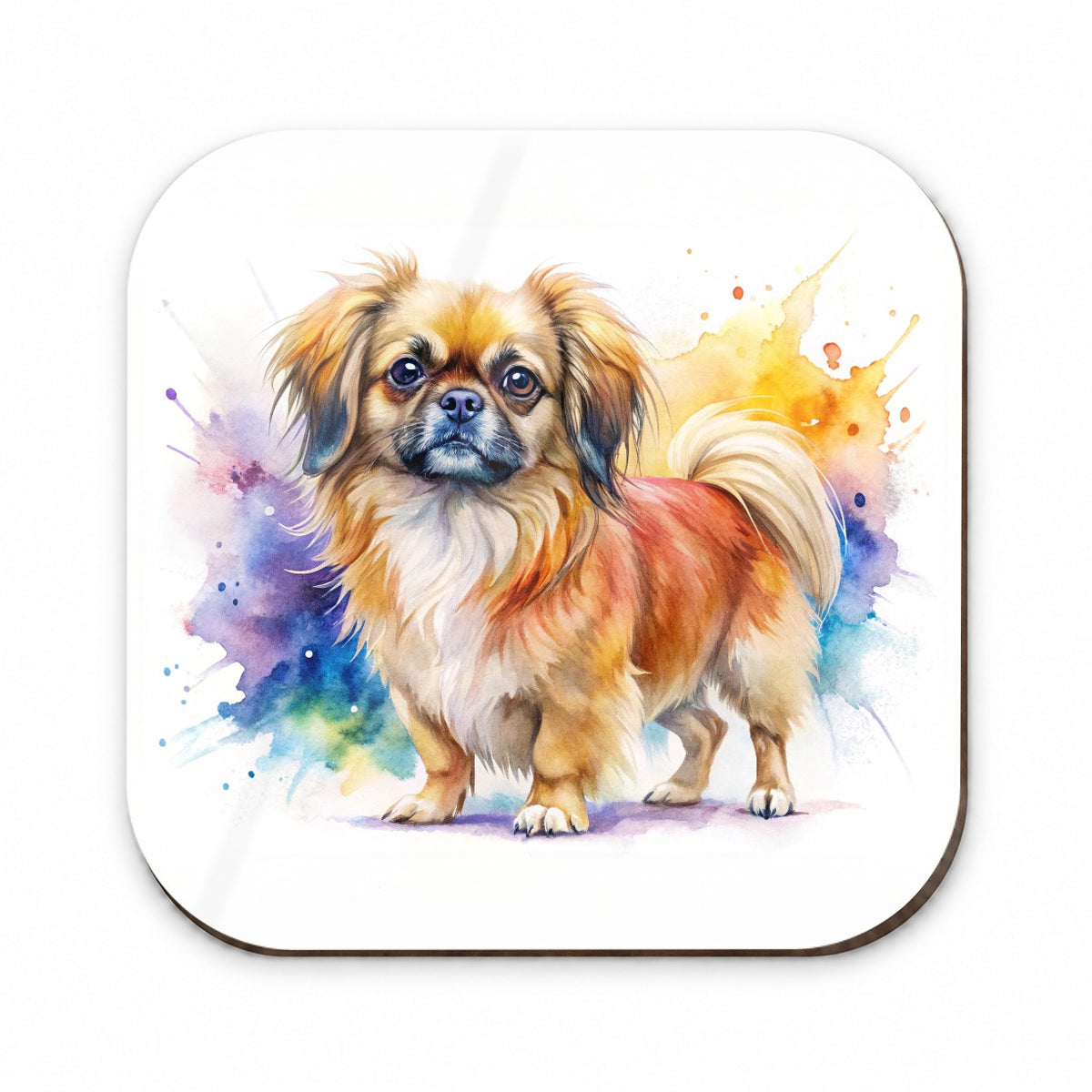 Tibetan Spaniel Dog Watercolor Style Fridge Magnet