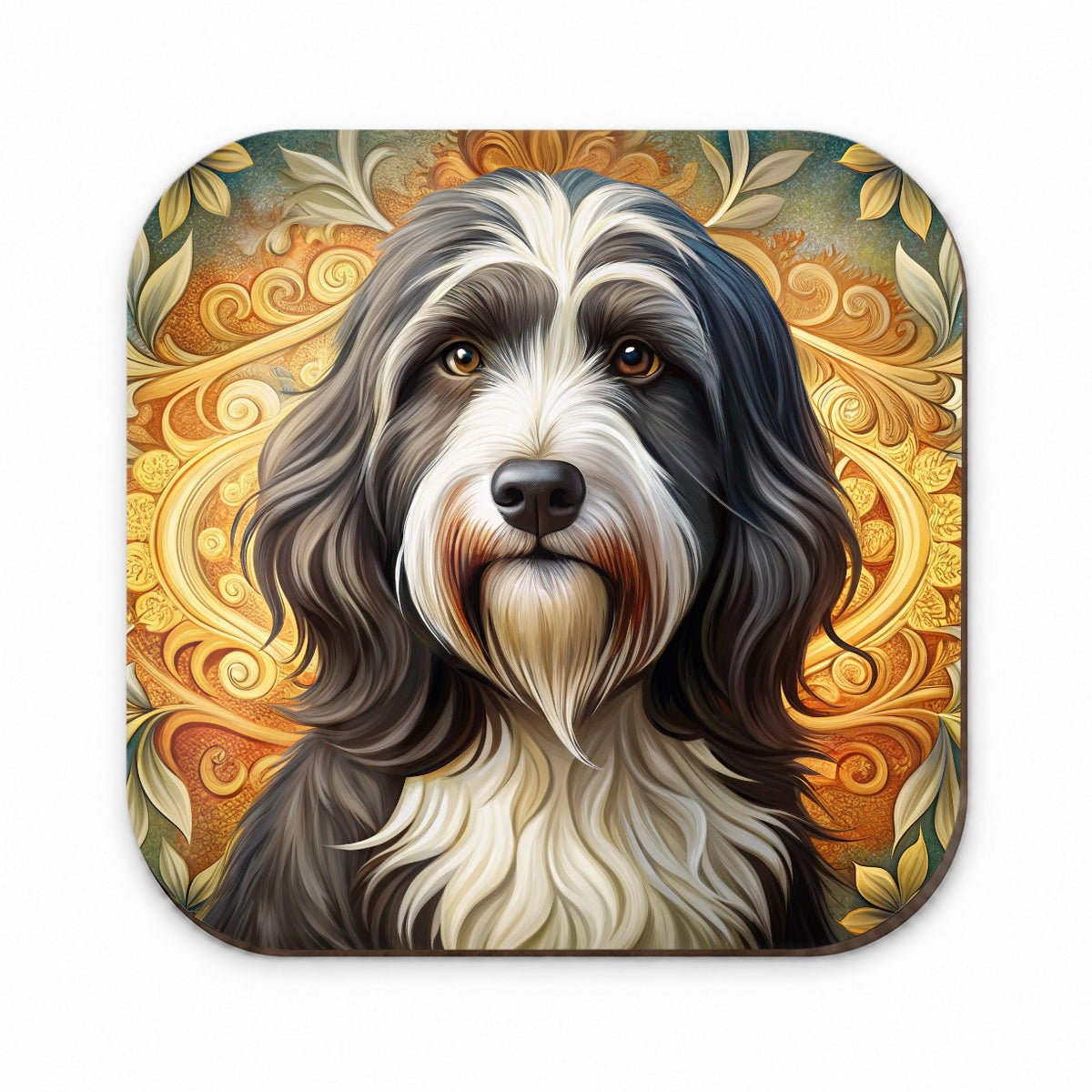 Tibetan Terrier Dog Art Nouveau Fridge Magnet