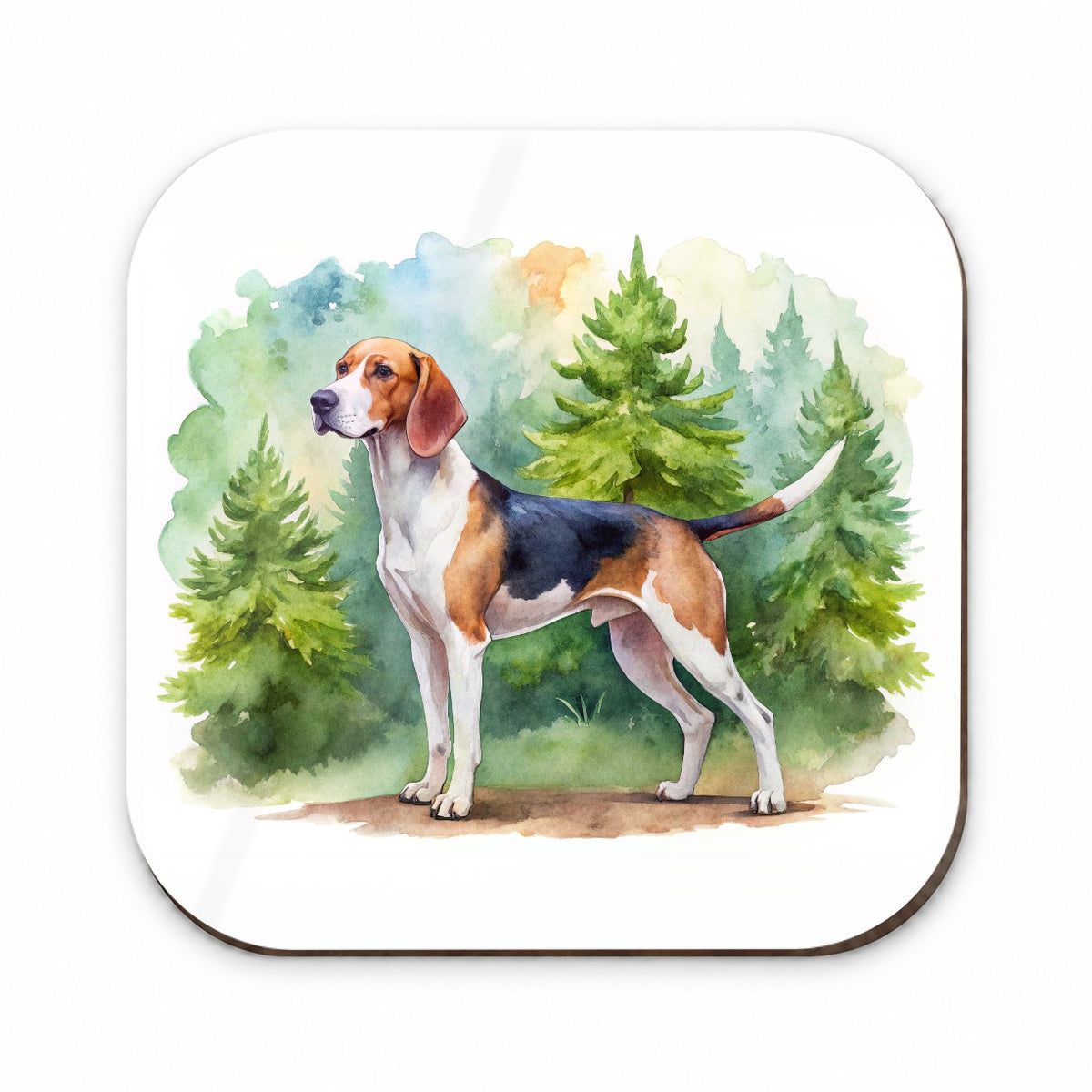 Treeing Walker Coonhound Dog Watercolor Style Fridge Magnet