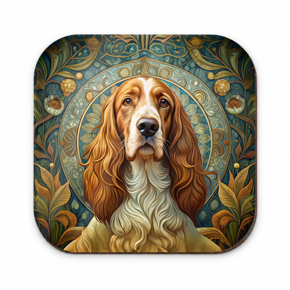 Welsh Springer Spaniel Dog Art Nouveau Fridge Magnet