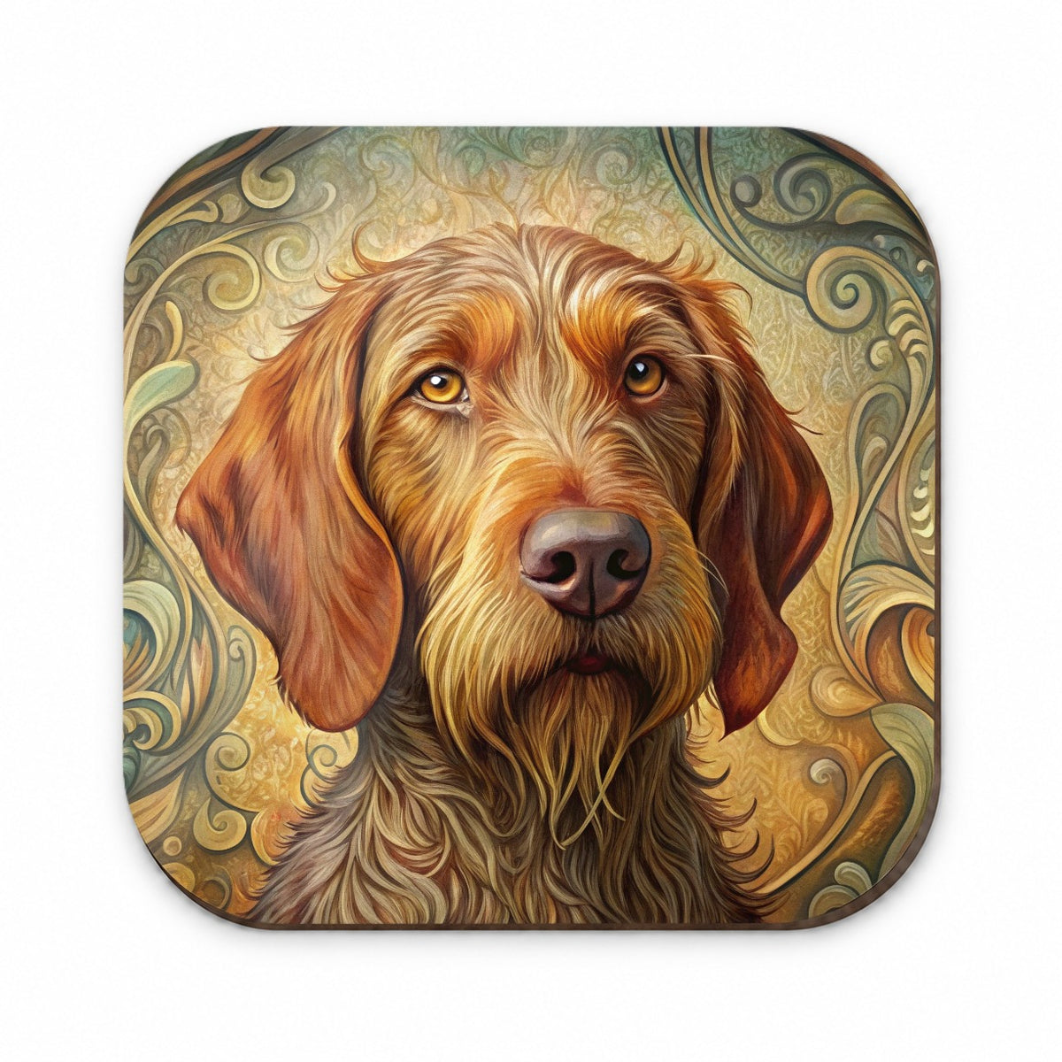 Wirehaired Vizsla Dog Art Nouveau Fridge Magnet