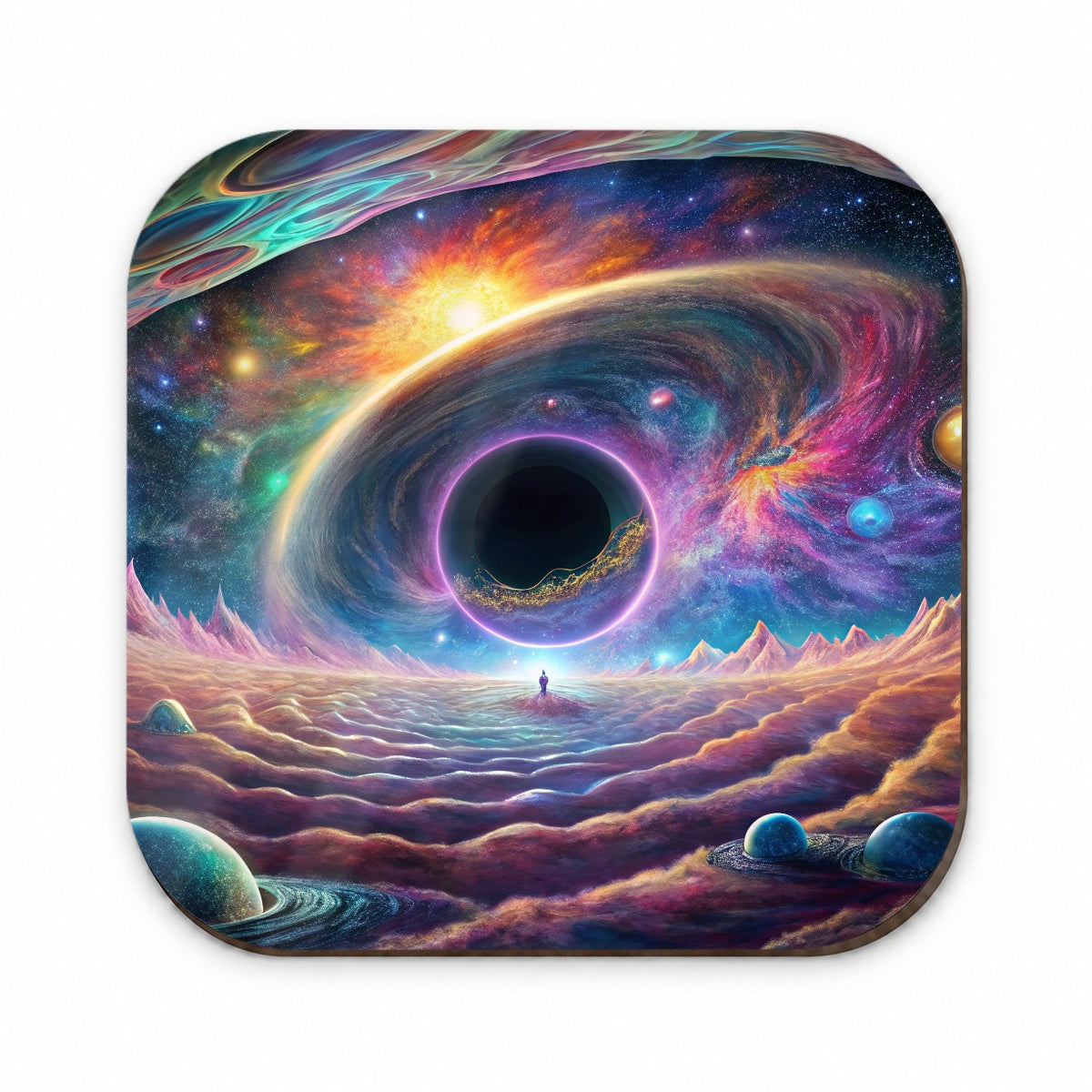 Psychedelic Black Hole Galaxy Space Vibrant Colors Fridge Magnet