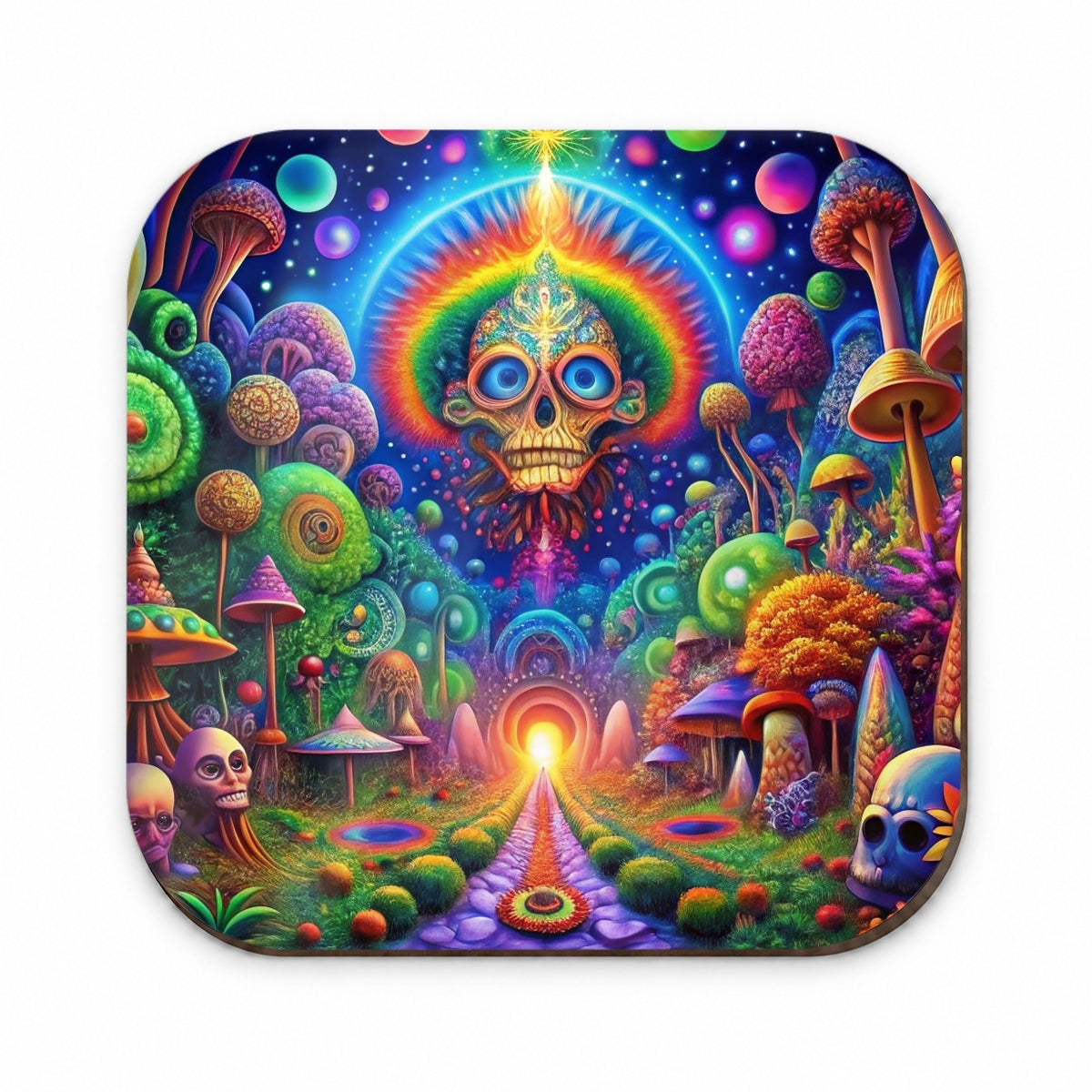 Psychedelic Fantasy Crazy Colorful Scene Fridge Magnet