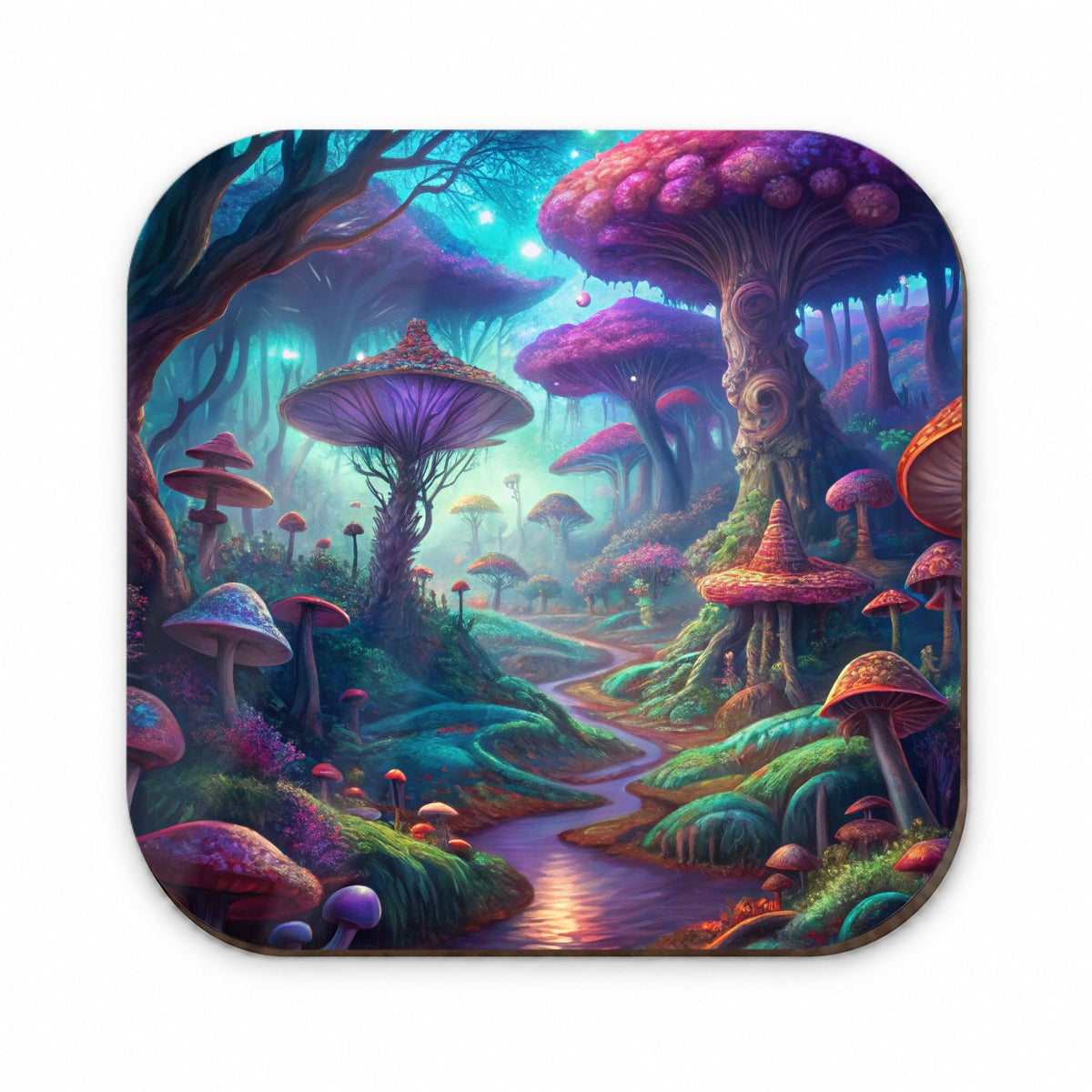 Psychedelic Fantasy Forest Vibrant Colors Fridge Magnet