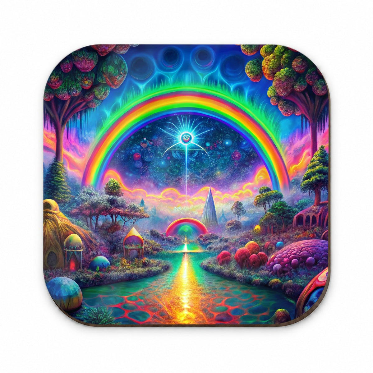 Psychedelic Rainbow Scene Fridge Magnet