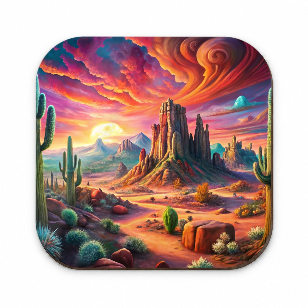 Psychedelic Southwest Desert Scene Fridge Magnet