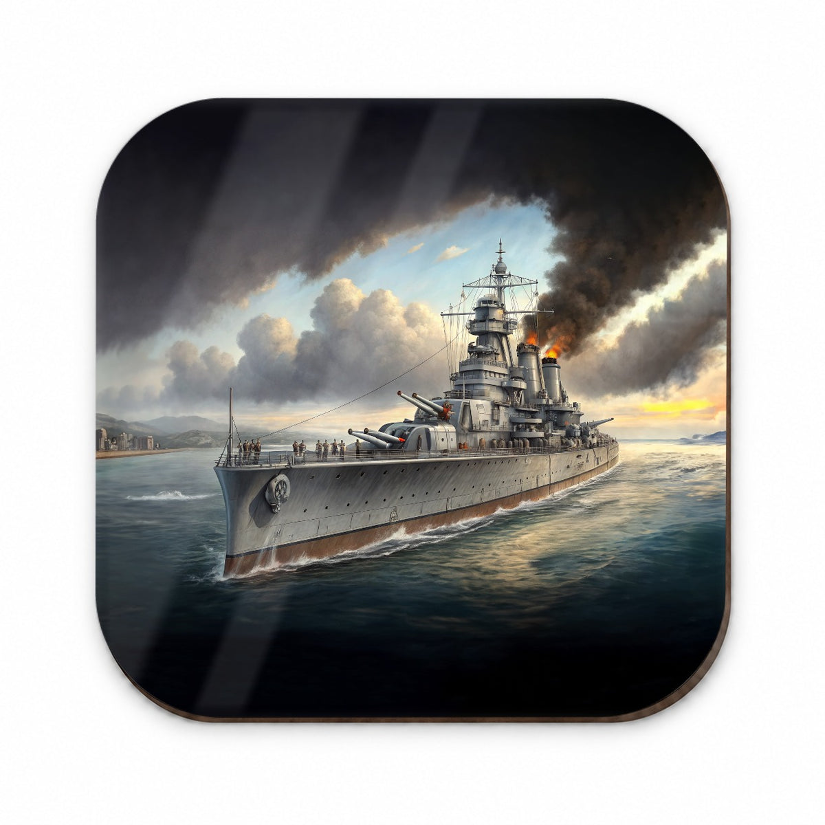 WWII Heavy Cruiser Fridge Magnet