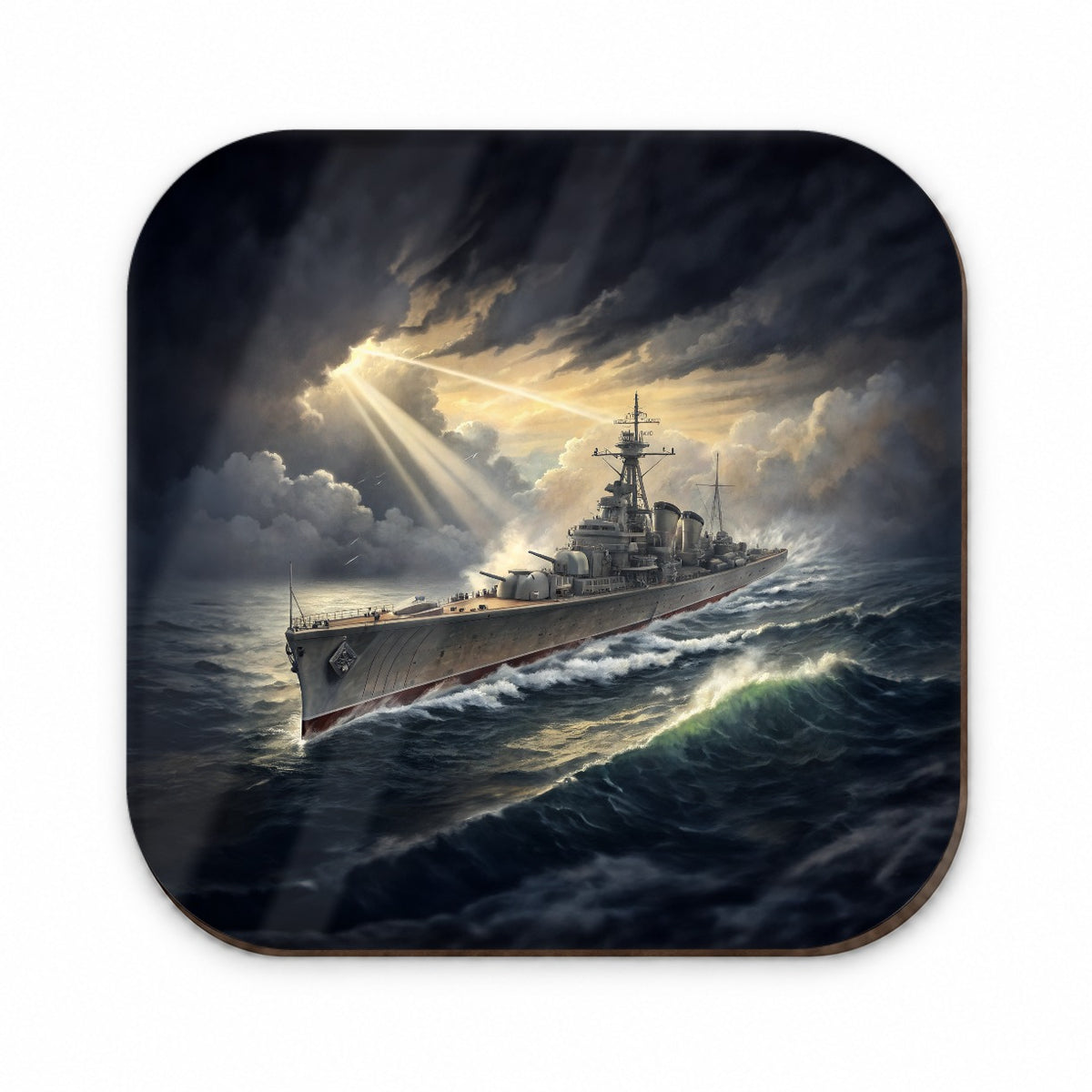 WWII Navy Destroyer After Storm Fridge Magnet
