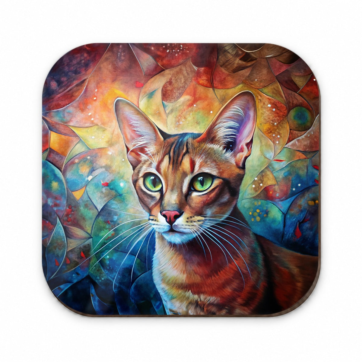 Abyssinian Cat Abstract Art Fridge Magnet