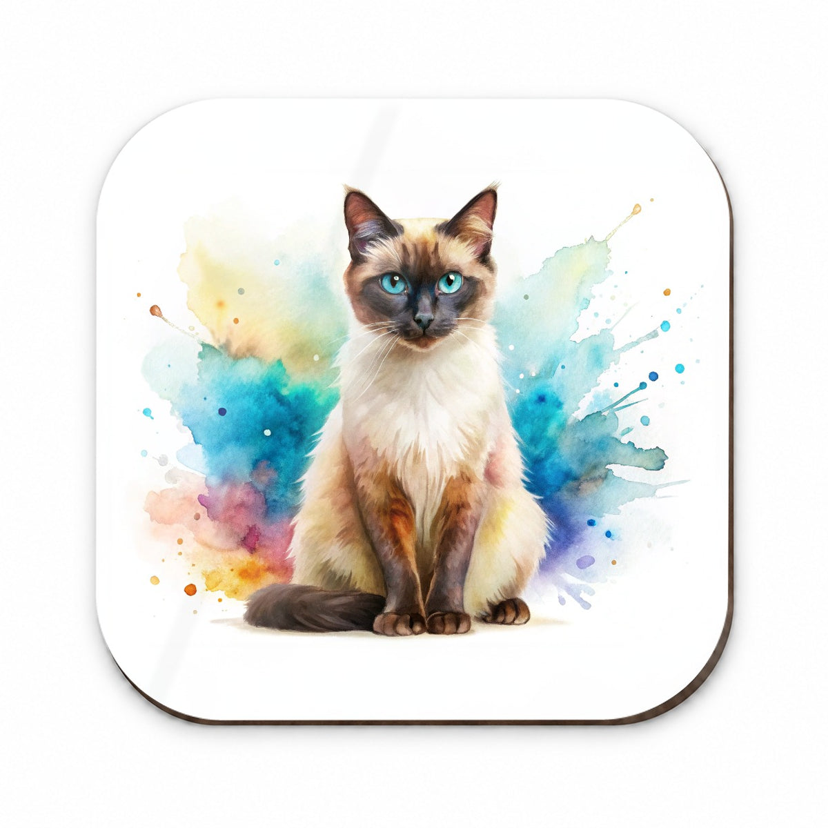 Balinese Cat Watercolor Style Fridge Magnet