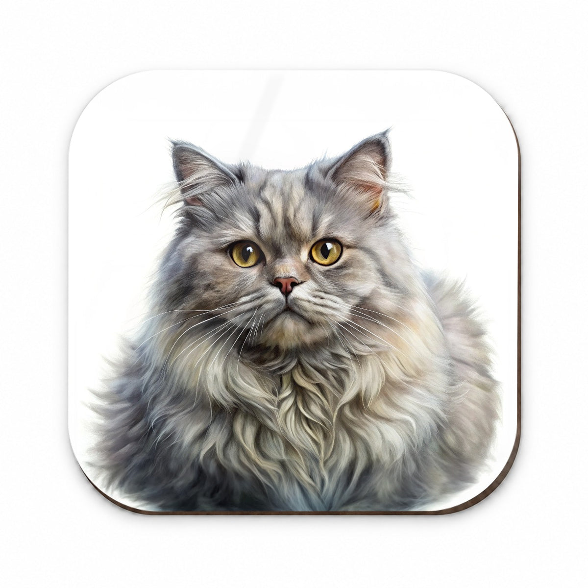 British Longhair Gray Cat Illustration Fridge Magnet