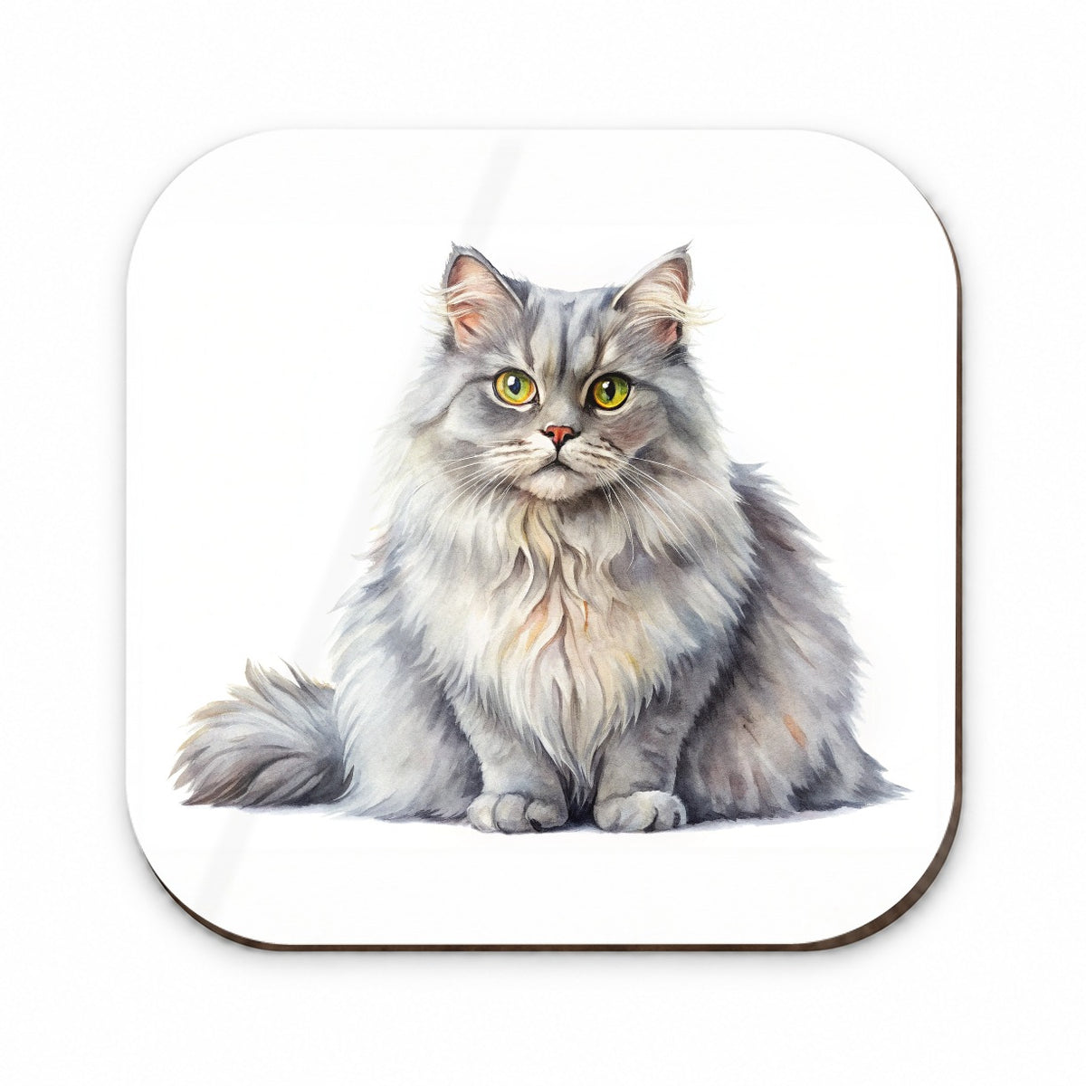 British Longhair Gray Cat Watercolor Style Fridge Magnet