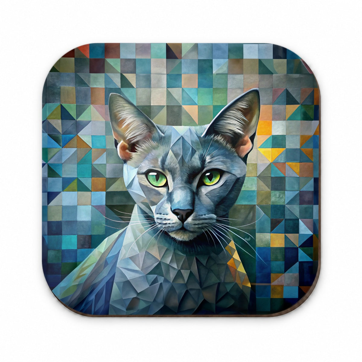 Burmese Cat Abstract Art Fridge Magnet