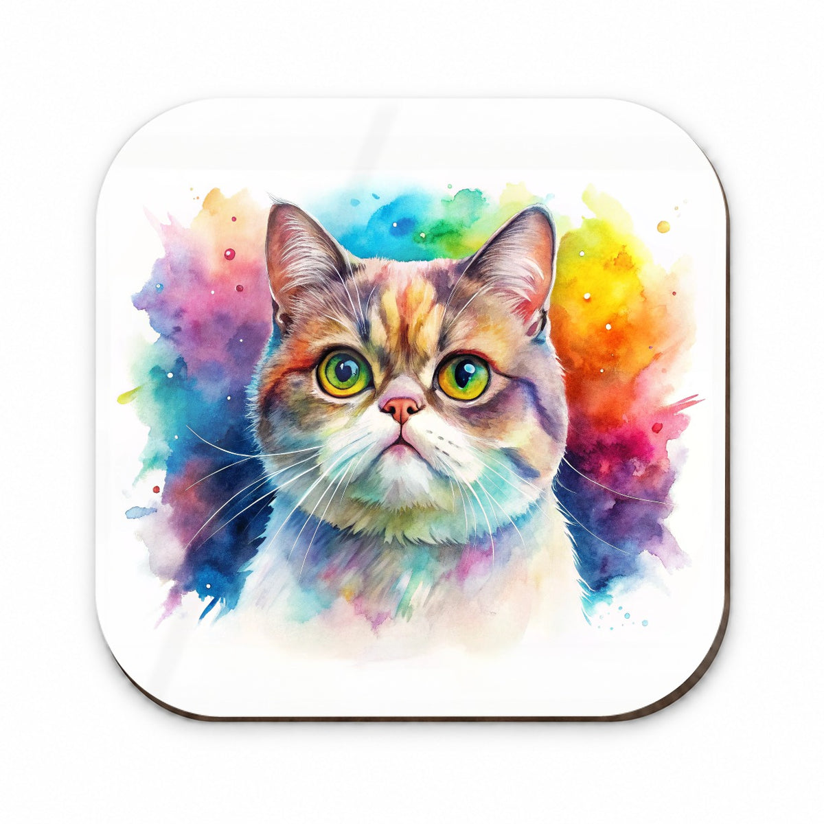 Exotic Shorthair Cat Watercolor Style Fridge Magnet