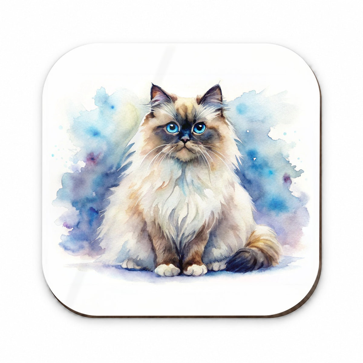Himalayan Cat Watercolor Style Fridge Magnet