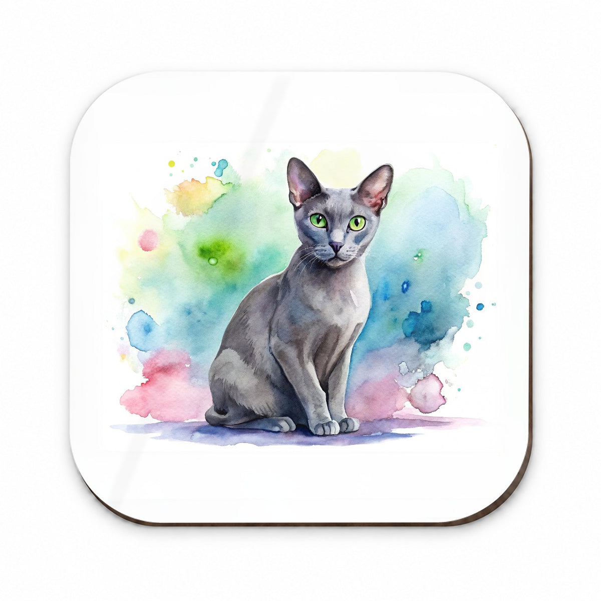 Korat Cat Watercolor Style Fridge Magnet