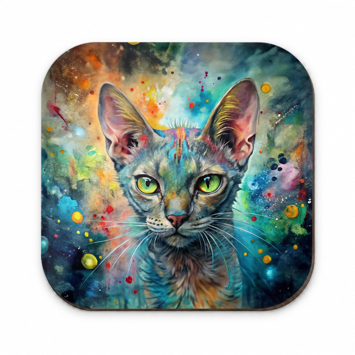 Lykoi Wolf Cat Abstract Art Fridge Magnet