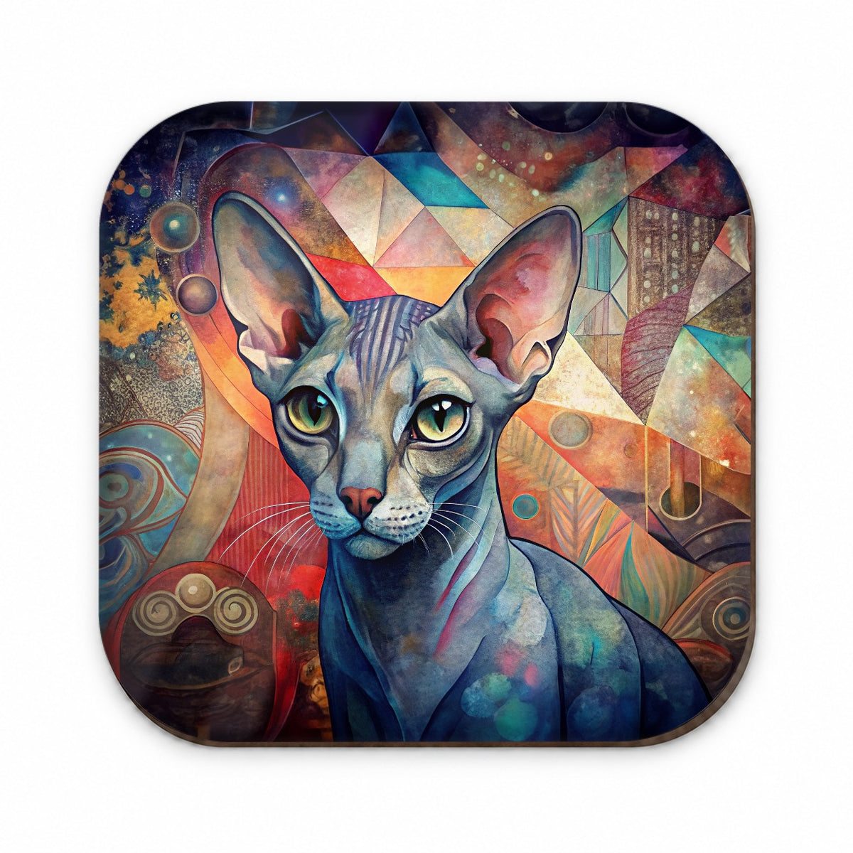 Oriental Shorthair Cat Abstract Art Fridge Magnet