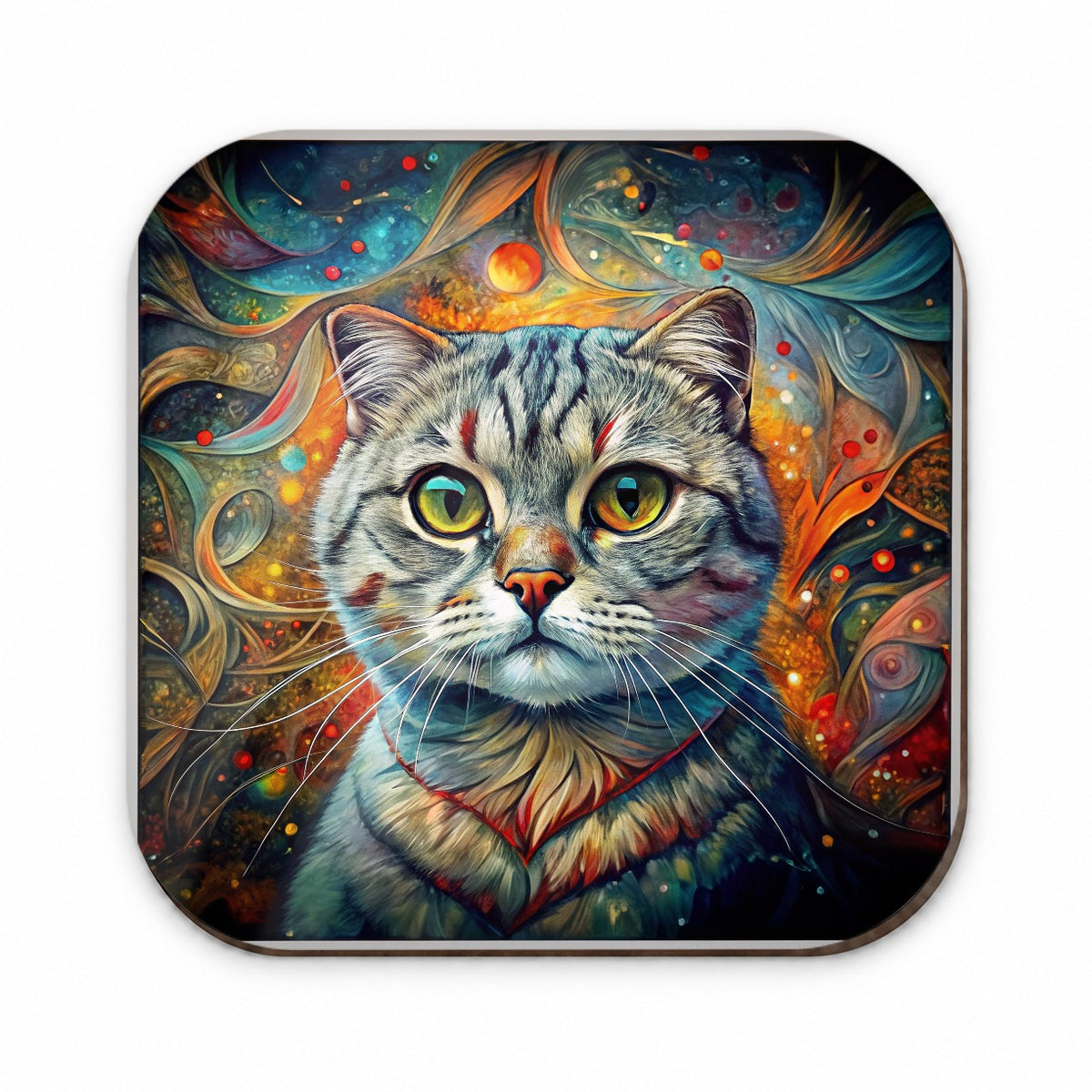 Scottish Fold Cat Abstract Art Fridge Magnet