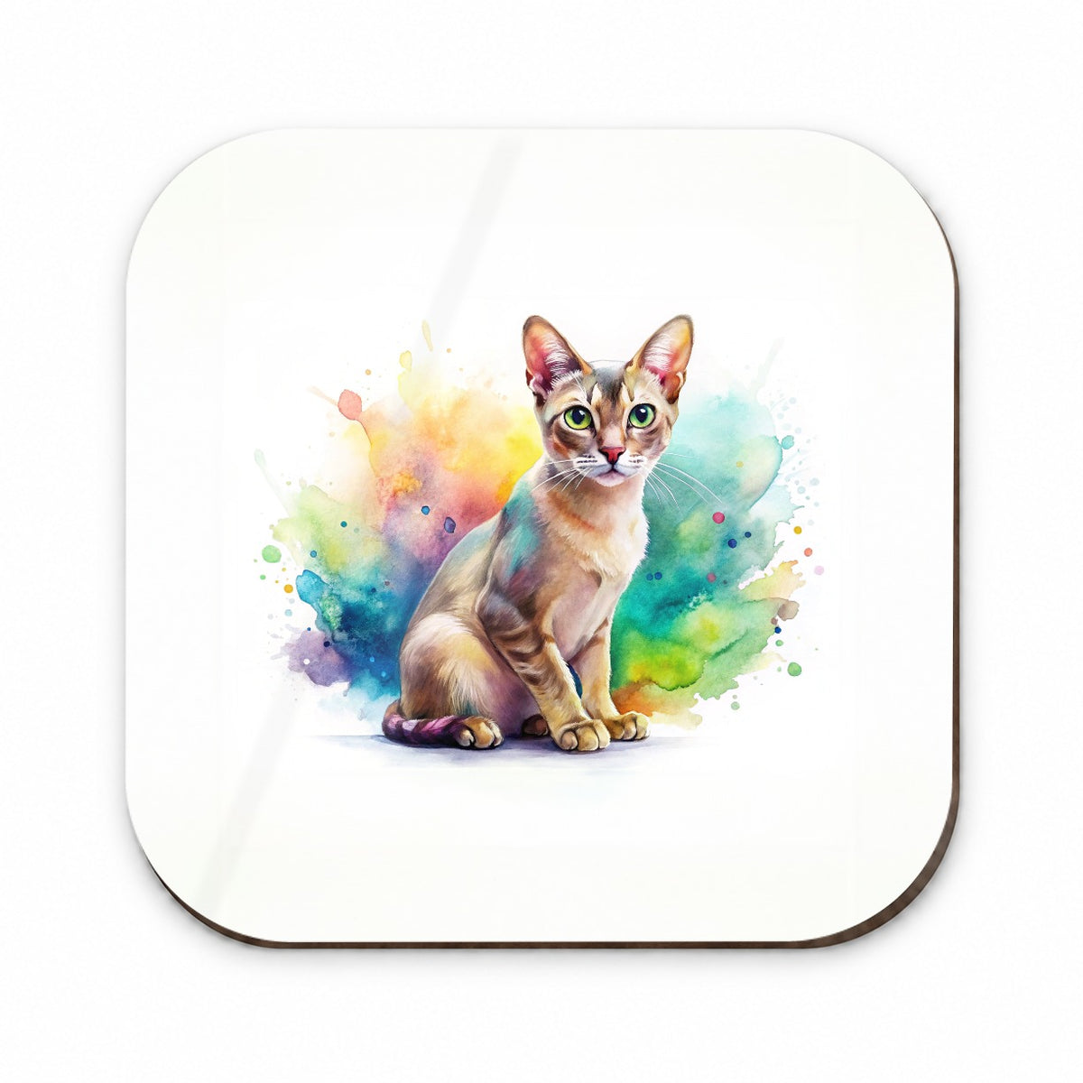 Singapura Cat Watercolor Style Fridge Magnet