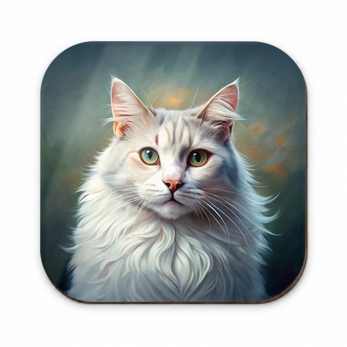 Turkish Angora Cat Illustration Fridge Magnet
