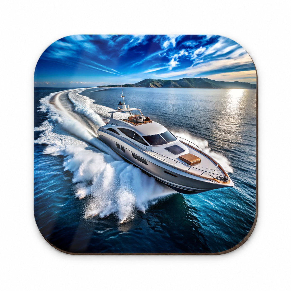 High-Performance Boat At Sea Fridge Magnet