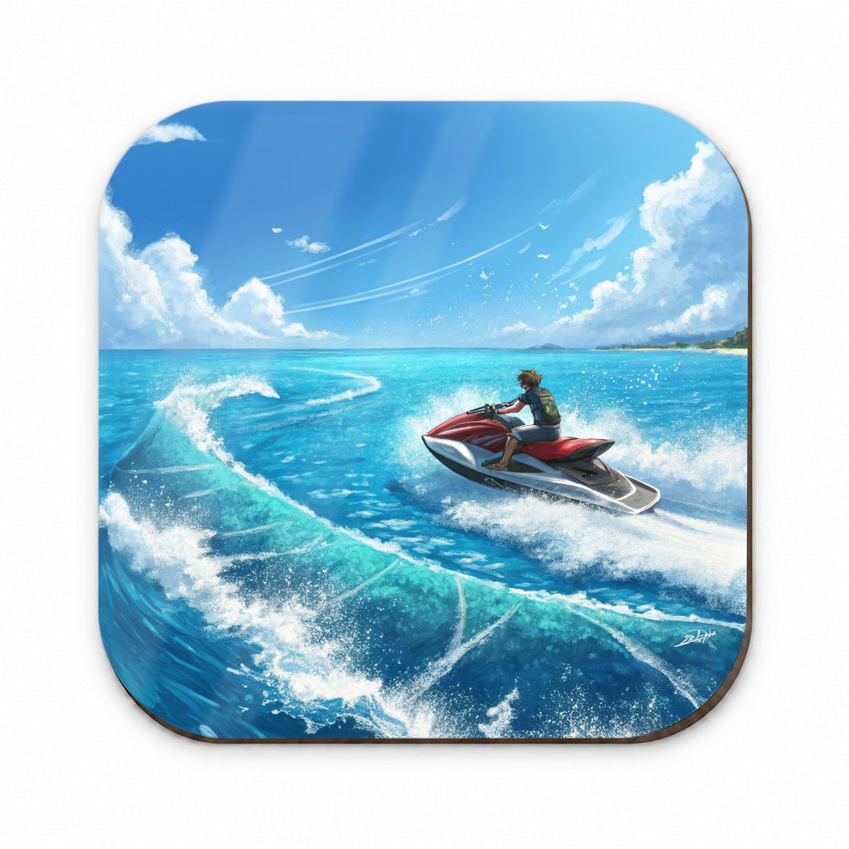 Jet Ski Skiing On Vacation Fridge Magnet