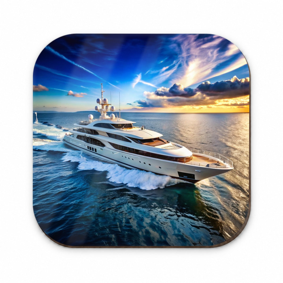 Luxury Yacht Ship At Sea Fridge Magnet