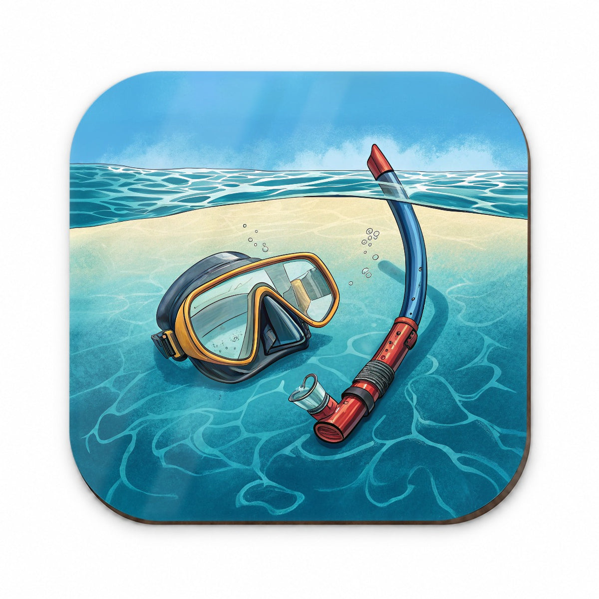 Snorkel And Mask on Beach Fridge Magnet