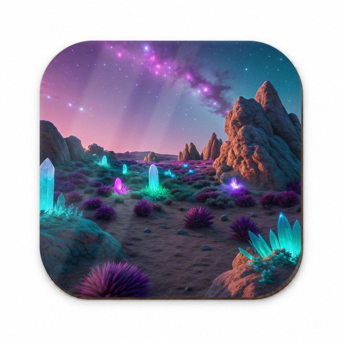 Alien Planet Surface Colorful Fridge Magnet