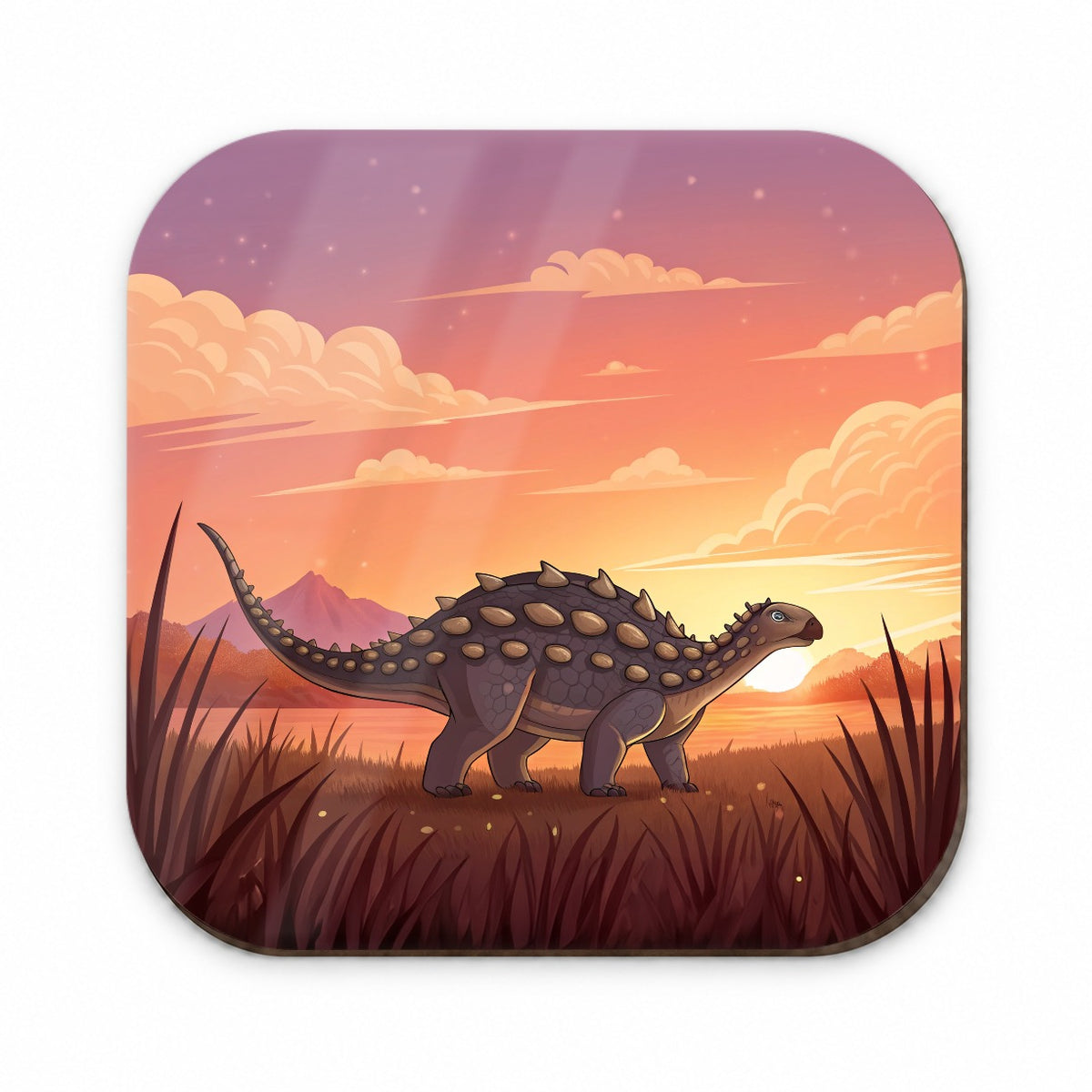 Ankylosaurus Sunset Sunrise Dinosaur Fridge Magnet