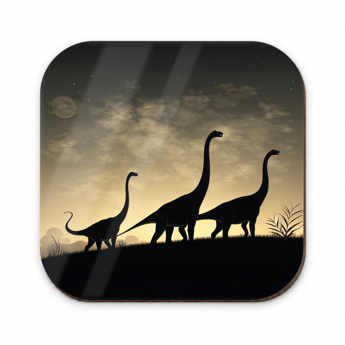 Apatosaurus Silhouettes Walking Dinosaurs Fridge Magnet