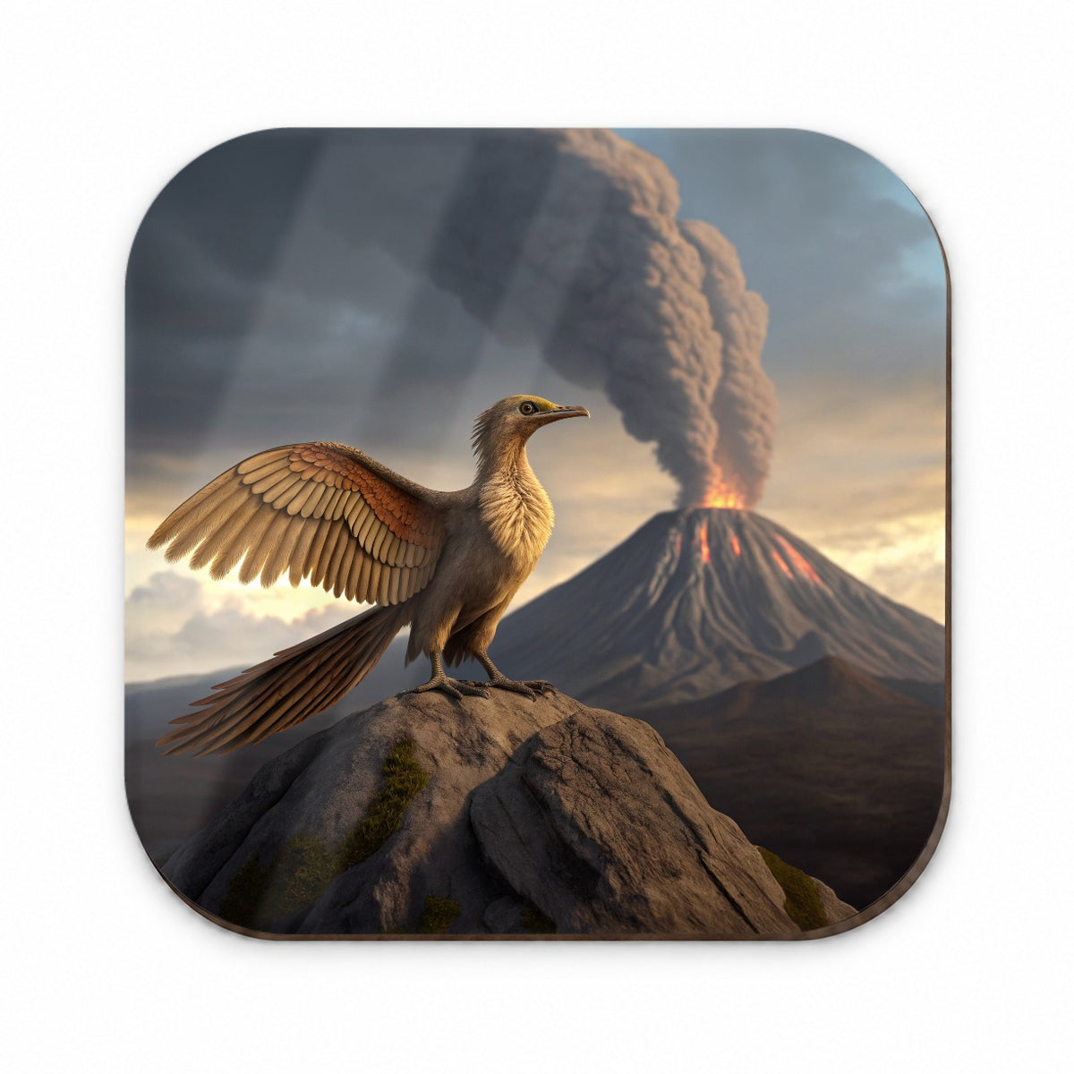 Archaeopteryx Volcano Erupting Dinosaur Fridge Magnet