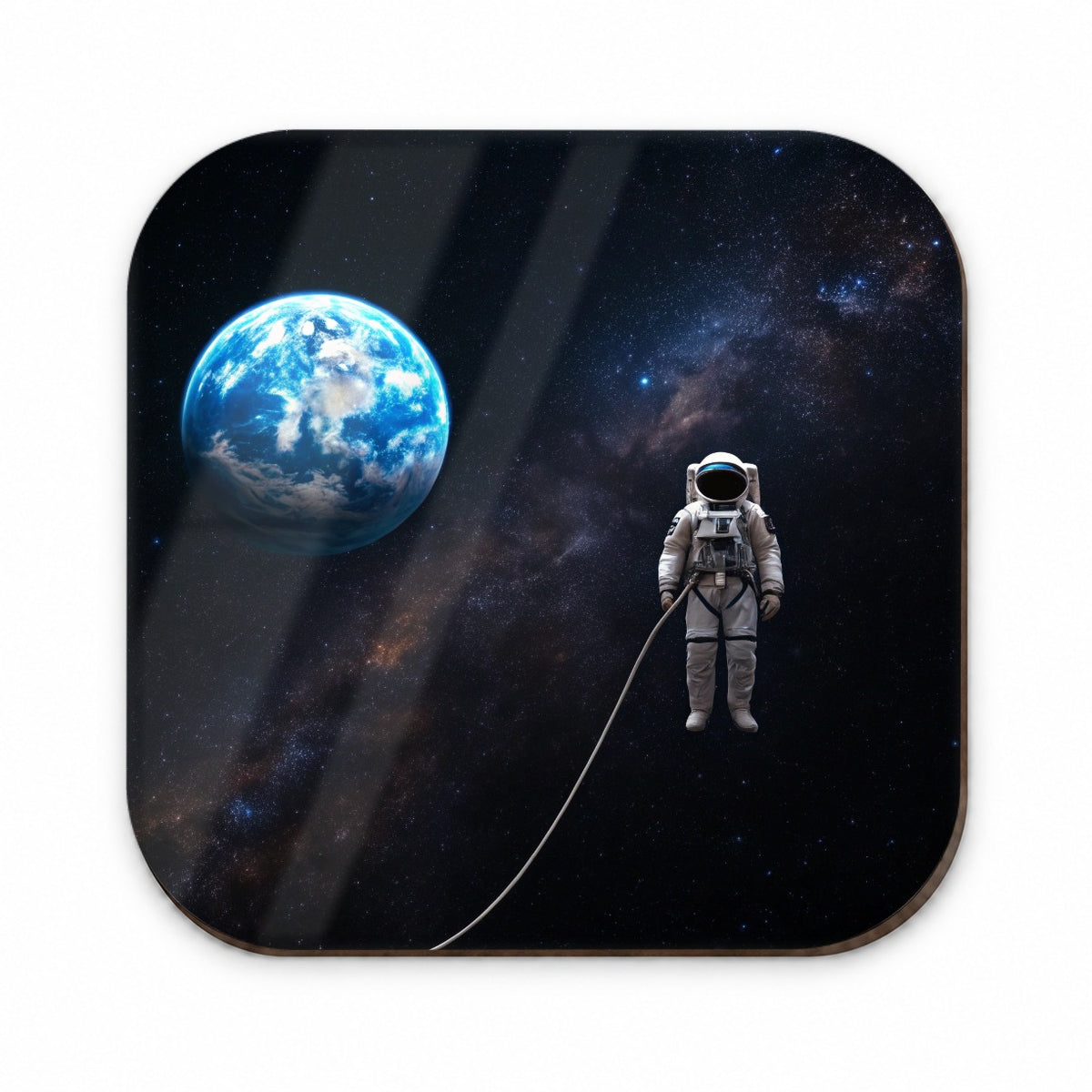 Astronaut Drifting In Space Earth Fridge Magnet