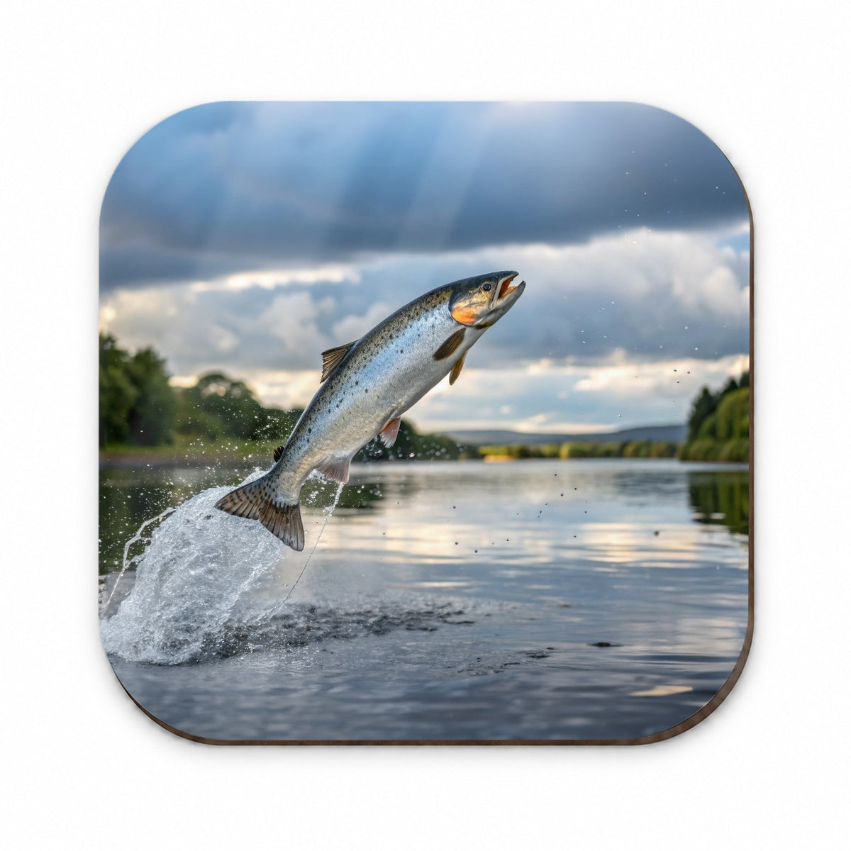 Atlantic Salmon Fish Jumping Fishing Fridge Magnet