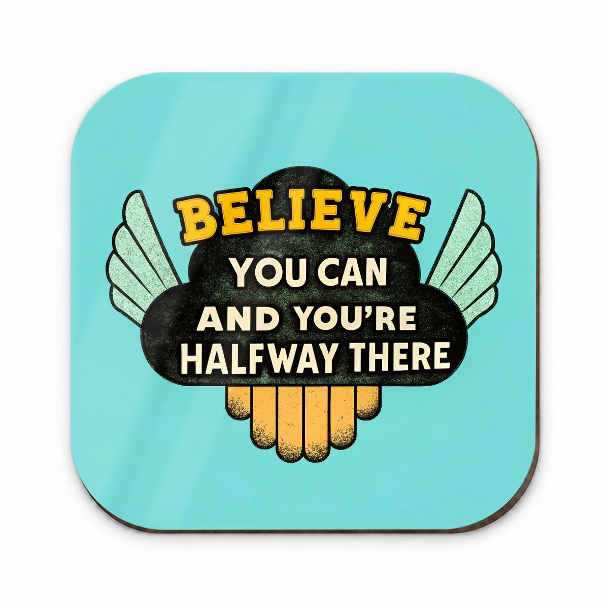 Believe You Can You're Halfway There Inspirational Fridge Magnet