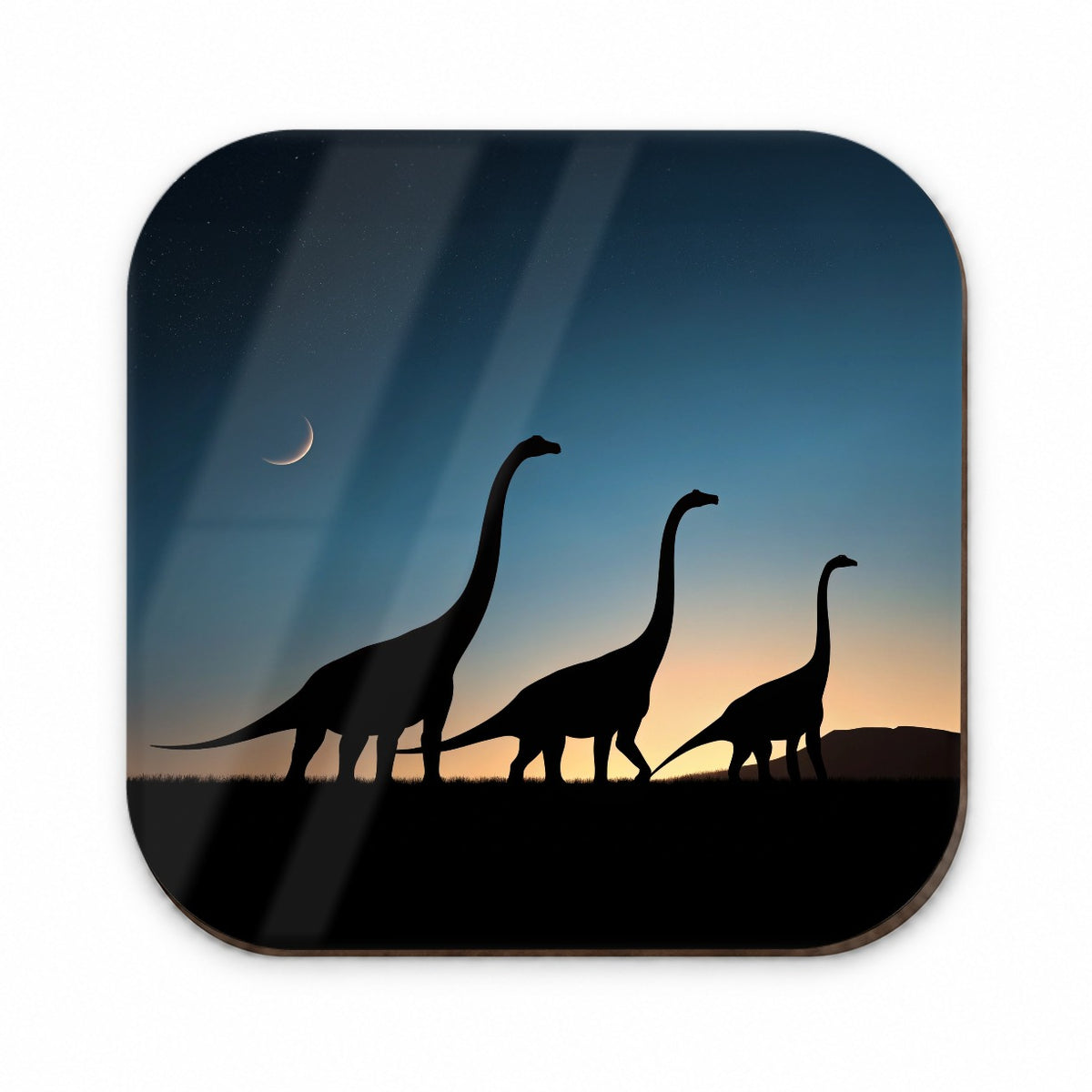 Brachiosaurus Silhouettes Dinosaurs Fridge Magnet