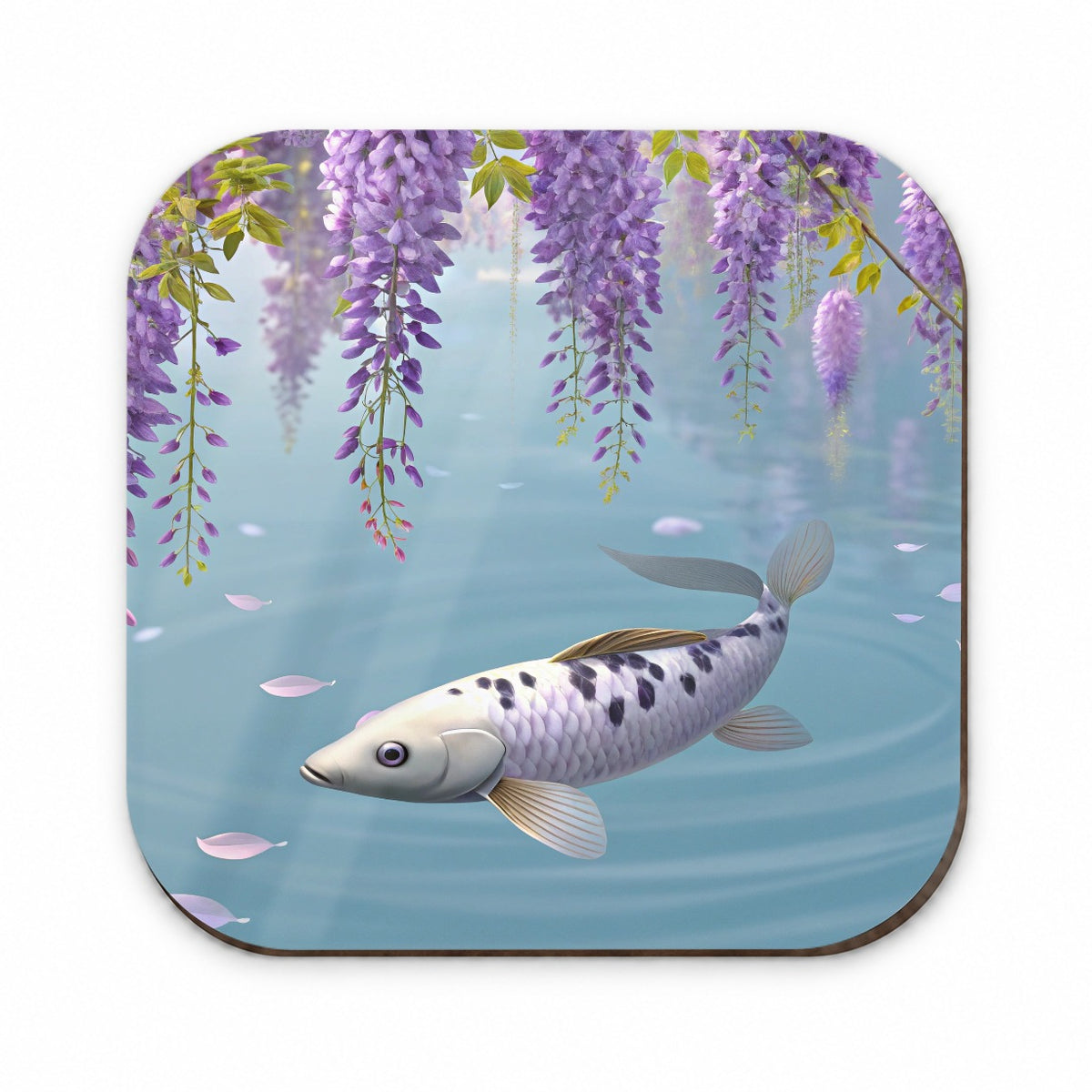 Carp Wisteria Flowers Fish Pond Fridge Magnet