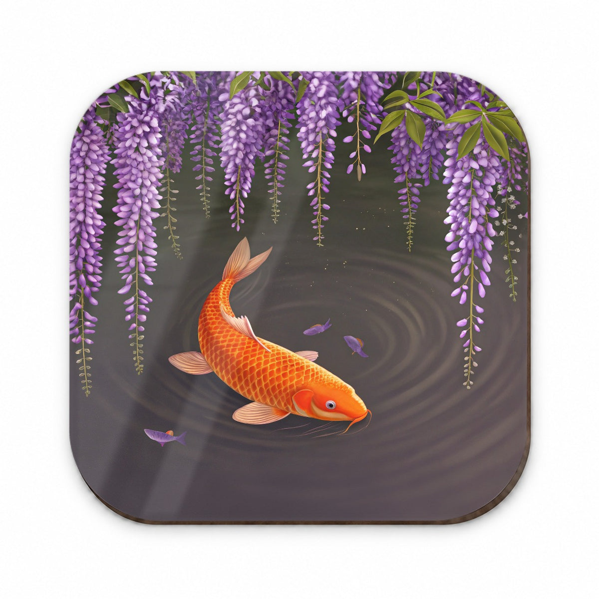 Carp With Wisteria Flowers Pond Fridge Magnet