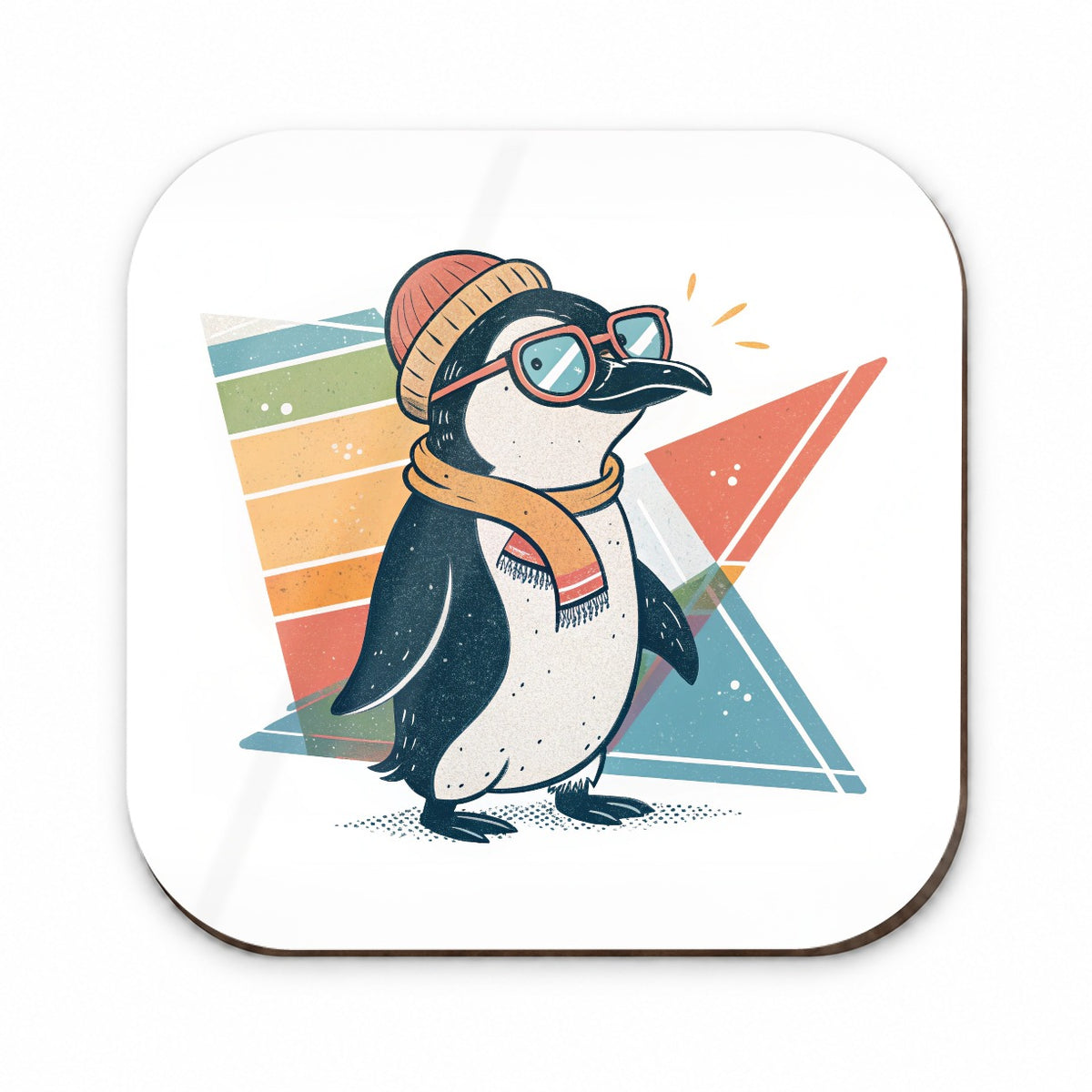 Cool Penguin Wearing Glasses Retro Fridge Magnet